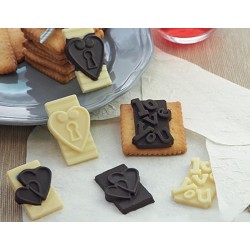 Molde Silicone Medalhas de Chocolate Motivos"IN lOVE"