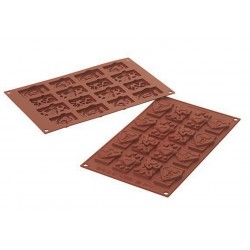 Molde Silicone Medalhas de Chocolate Motivos"IN lOVE"