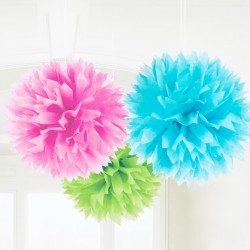 3 Pompons Multicolour 40.6 cm