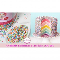 Confetis Bolinhas Coloridas 250 grs