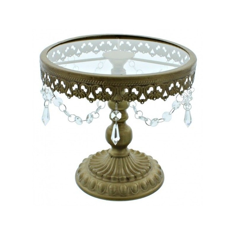 Cake Stand Dourado Shabby Chic  25 cms