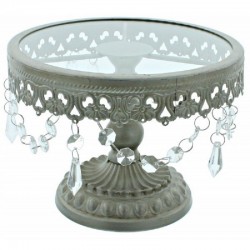 Cake Stand Shabby Chic Prateado 20 cms