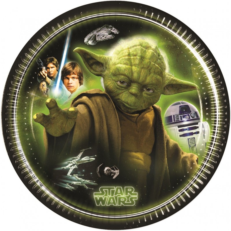 Pratos Papel Star Wars 17 cms