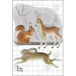 Molde Silicone Animais do Bosque