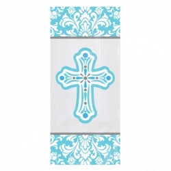 Pack 12 Sacos de Festa Azul Tema Religioso