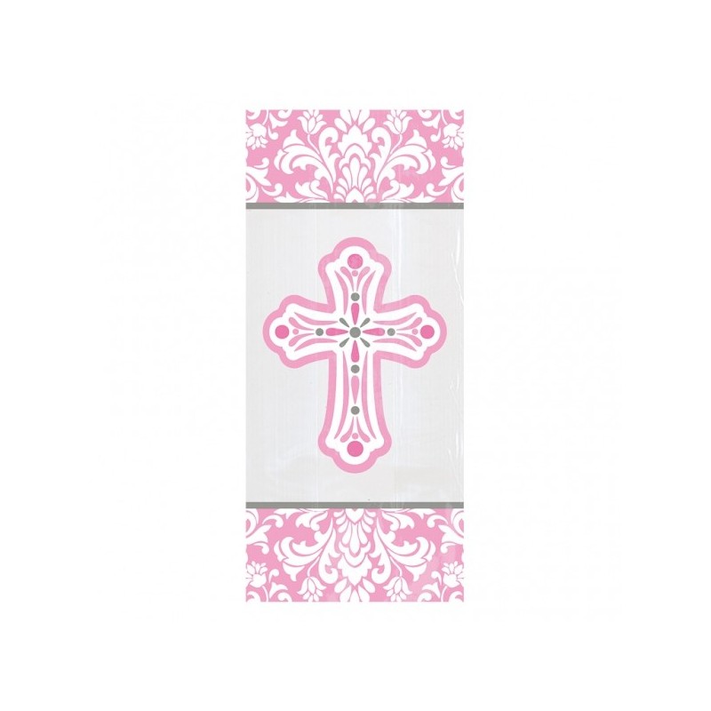 Pack 20 Sacos de Festa Rosa Tema Religioso