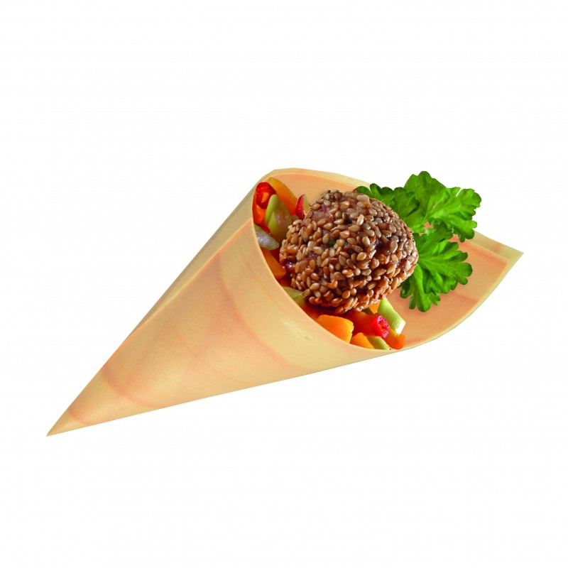 Copos em cone "Fingerfood" de madeira