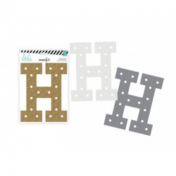 Pack 3 Insert H Glitter Letras Luminosas