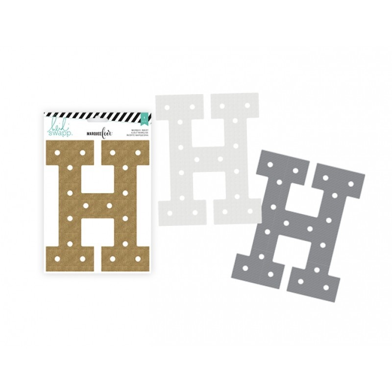 Pack 3 Insert H Glitter Letras Luminosas