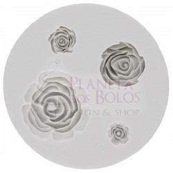 Molde Silicone 4 Rosas