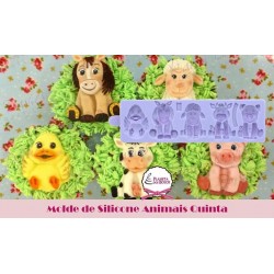 Molde de Silicone Animais Quinta