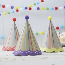 Chapéus de Festa Pom Pom Kraft