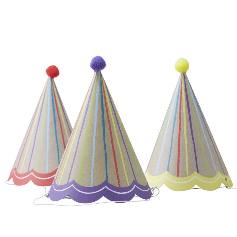 Chapéus de Festa Pom Pom Kraft