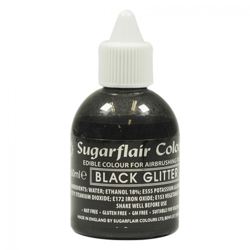 Tinta Aerógrafo Preto Metálico Sugarflair