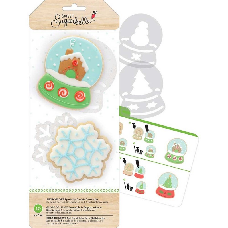 Set Cortadores Globo e Floco de Neve + 6 templates