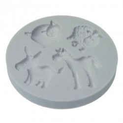 Molde Silicone Mini Animais...