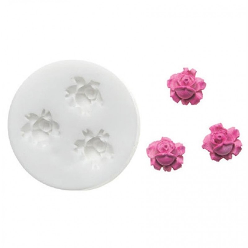 Molde Silicone Pequenas Rosas