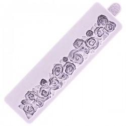 Molde Silicone Faixa Decorativa de Rosas