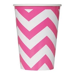 Copos Chevron Rosa Forte