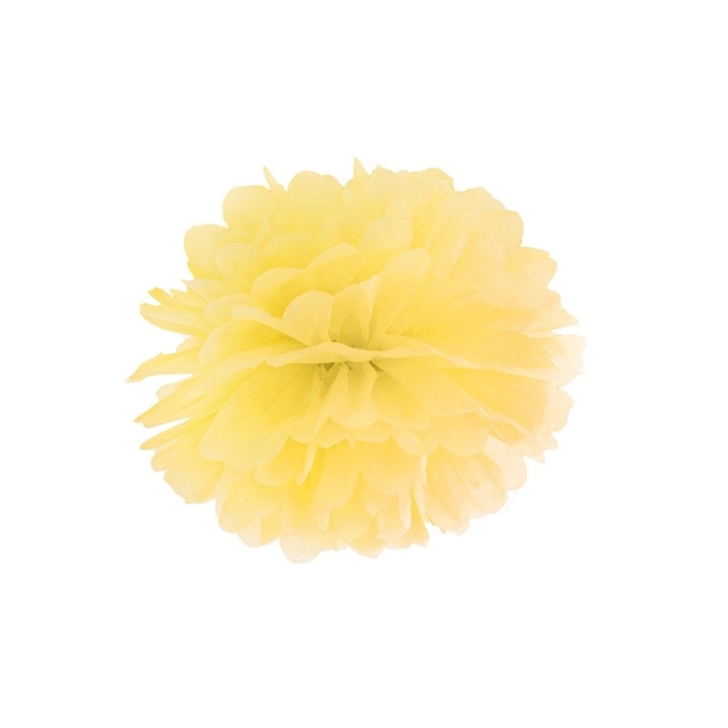 Pom Pom Amarelo 35 cms