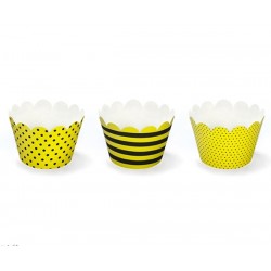 Cupcake wrappers Amarelo e Preto