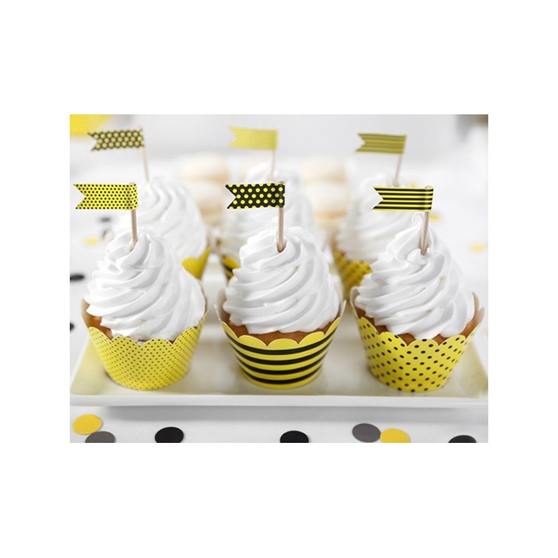 Cupcake wrappers Amarelo e Preto