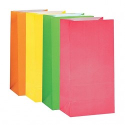 10 sacos Papel Cores Sortidas