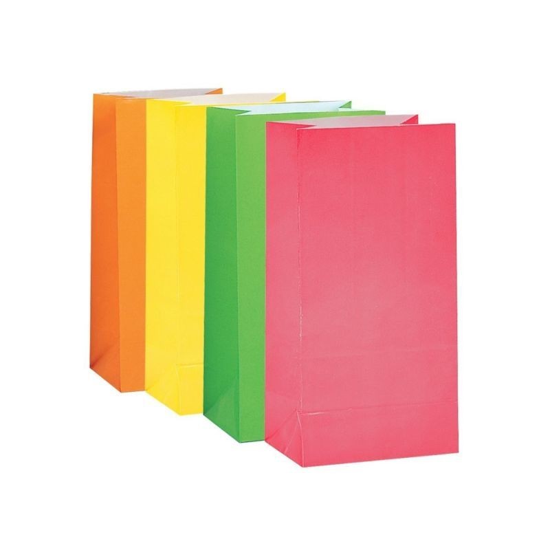 10 sacos Papel Cores Sortidas