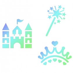 Pack 3 Stencil Princesas