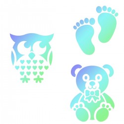 Pack 3 Stencil Tema Bebés