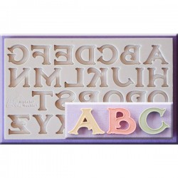 Molde Silicone Letras Vintage