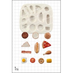 Molde Silicone Miniatura Comida