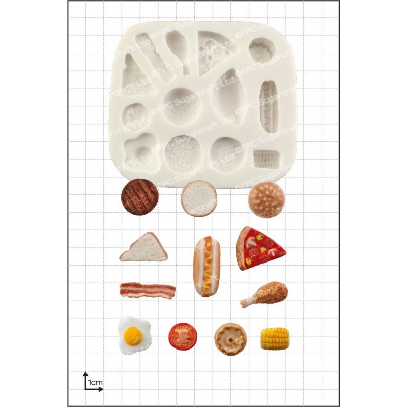 Molde Silicone Miniatura Comida