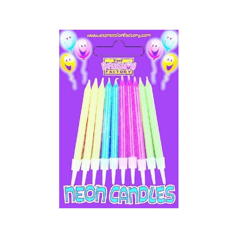 10 velas Neon