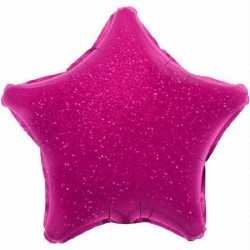 Balão Foil Estrela FUCHSIA HOLOGRAPHIC