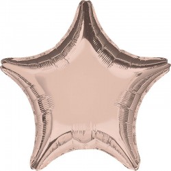 Balão Foil Estrela Rosa Gold