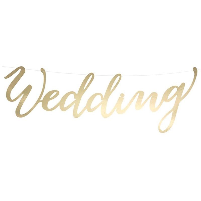 Banner Wedding Gold 16.5 x 45