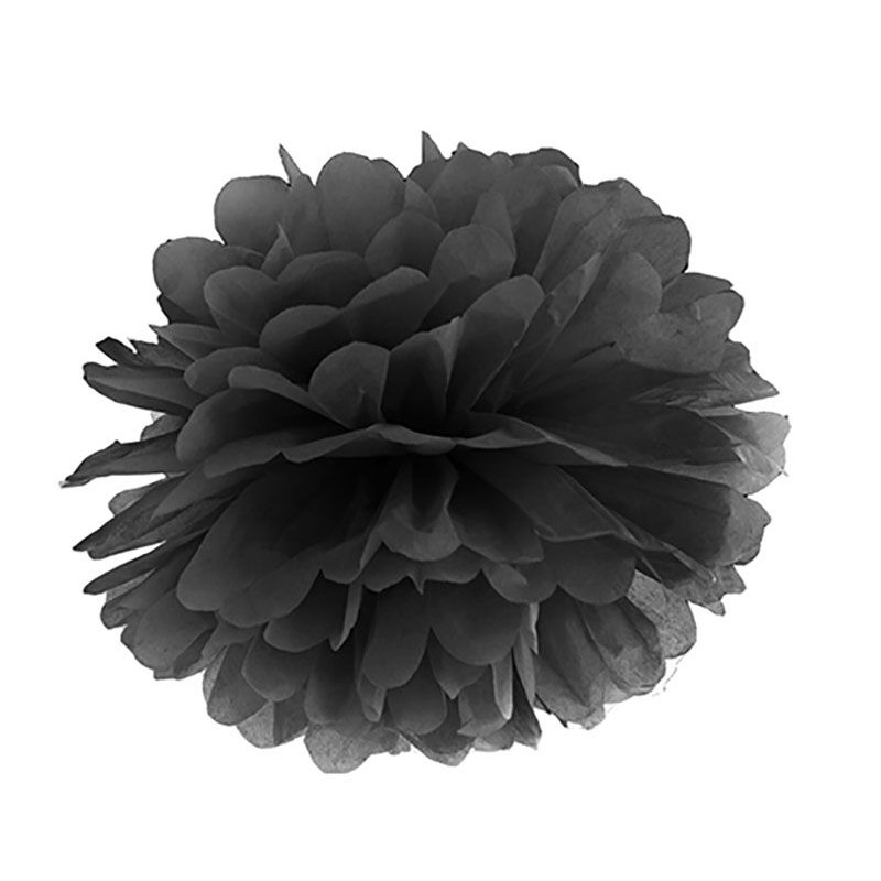 Pompom Preto 25 cms