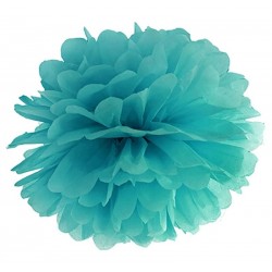 Pompom Azul Turquesa 25 cms