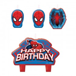 Pack 4 Velas Homem Aranha