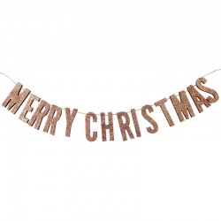 Banner Madeira Merry Christmas Rose Gold