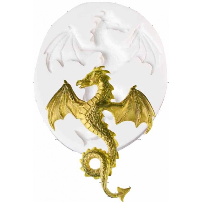 Molde Silicone Dragão Voar