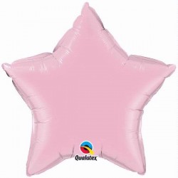 Balão Foil Estrela Rosa Pastel 90 cms