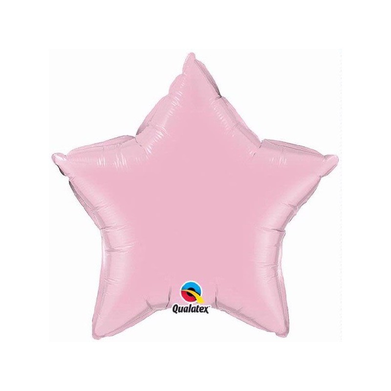 Balão Foil Estrela Rosa Pastel 90 cms