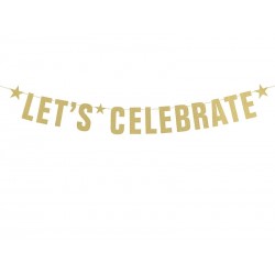 Banner Let's Celebrate Dourado