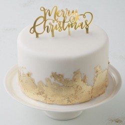 Topper Dourado Merry Christmas