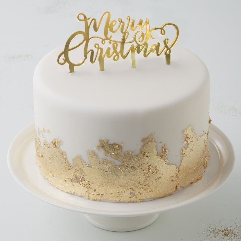 Topper Dourado Merry Christmas