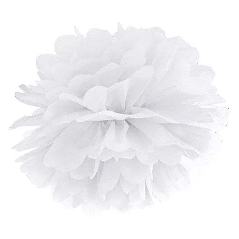 Pompom Branco 25 cms