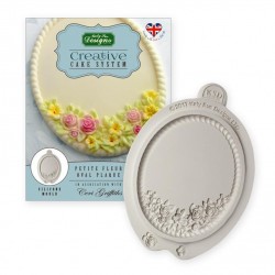 Molde Placa Oval Ornamentada