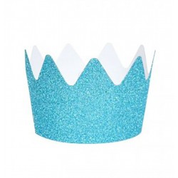 Pack de 8 Coroas Azul Glitter